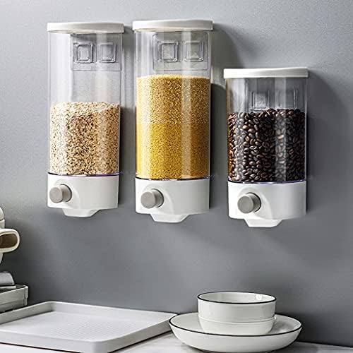 Кофа со ориз пластични зрна монтирани со wallидови, диспензерот за храна, запечатено складирање за сува храна 24x12.5x10cm 31.5x12.5x10cm