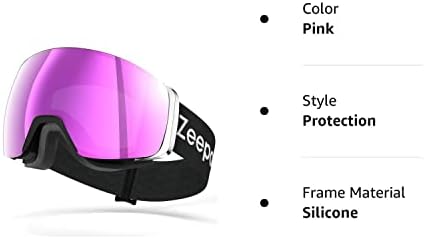 Ски очила за скијачки очила - Зероч ОТГ Очила за сноуборд со УВ заштита Анти магла за мажи жени возрасни тинејџери - одвојливи леќи