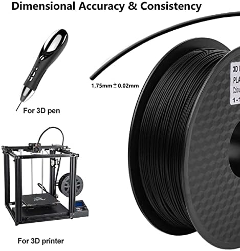 Филамента за печатач PLA 3D црна и црна и јазма Боуден Ptfe Tubing 1M XS серија