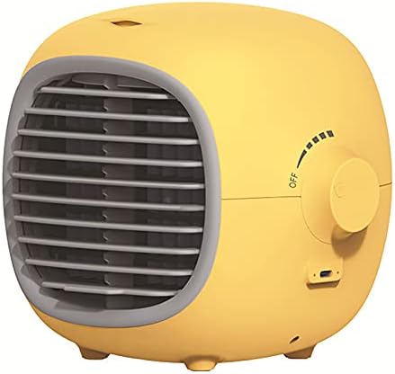 Botitu испарувачки ладилник за воздух, USB полнење на личен вселенски климатик овла овластувач, погоден за домашна канцеларија, жолта
