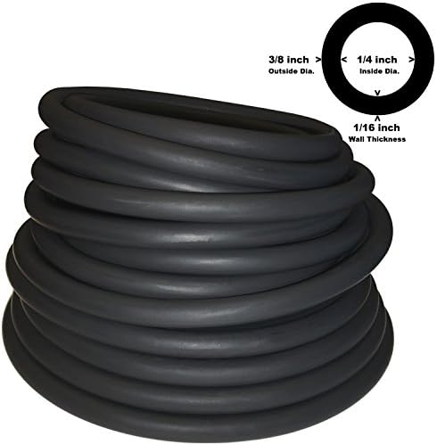 3/8in OD 1/4in ID црна латекс гума цевка едно континуирано парче