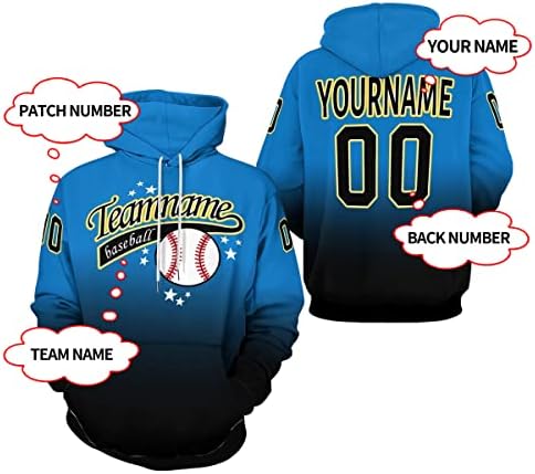 Иститоп Бејзбол сопствена качулка персонализирана прилагодено секое име и број дизајнирајте свои сопствени подароци за џемпери за мажи