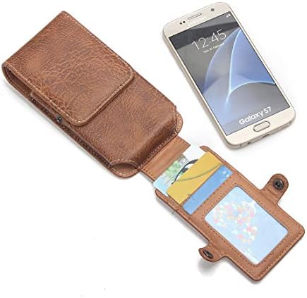 Торбичка За мобилен Телефон 6.3 Универзална кожна футрола, заштитен капак, извонредна торба за појас со текстура од камен, со