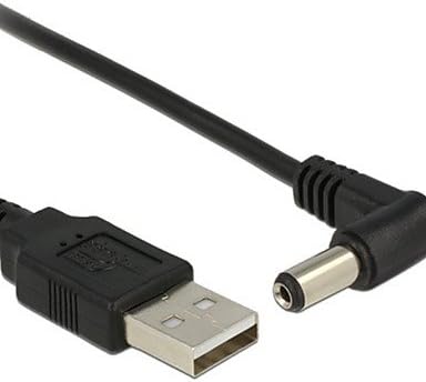 BL USB 2.0 Тип Машки На Прав Агол 90 Степен 5.5 x 2.1 mm DC 5v Приклучок За Напојување Приклучок Кабел За Полнење 80cm