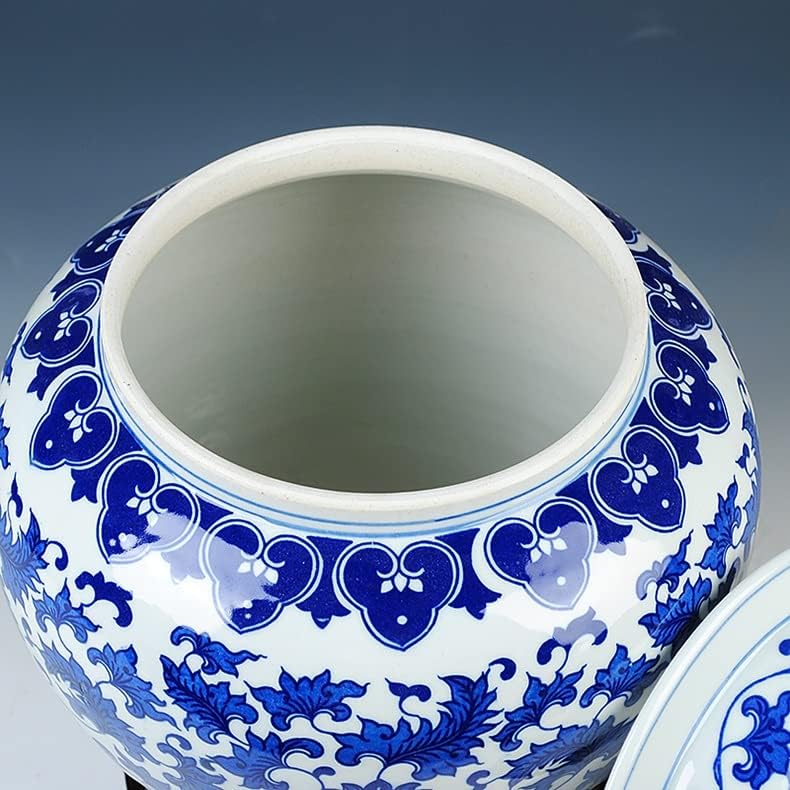 N/A класичен кинески сино -бел тегли Антички порцелански колекционерски тегли со ѓумбир