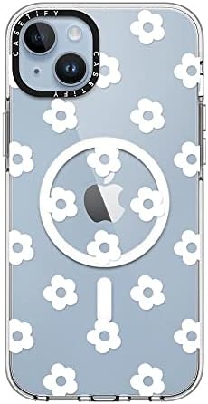 Casetify Исчисти Iphone 14 Плус Случај [Не Пожолтување / 6.6 стапки Заштита Капка/Компатибилен Со Magsafe] - Ditsy Маргаритки-Бело