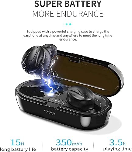 Hoseili 【2022New EditionBluetooth Слушалки.Bluetooth 5.0 Безжични слушалки во уво стерео звук микрофон мини безжични уши со слушалки