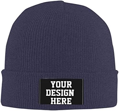 Обична капа на Beanie Додадете го вашето лого за текстуална слика Зимски капачиња компанија за забави мажи жени капаче, црна плетена капа