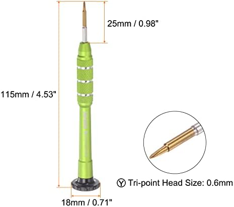Шрафцигер за прецизност на алуминиум во Харфингтон 0,6мм y-тип магнетна глава за вртење на капакот за завртки за завртки за телефонски часови за поправки на електрон