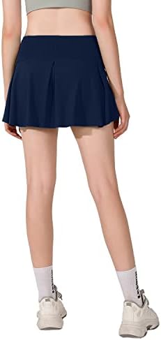 Тениско здолниште на Хуснаинна за жени девојки мини високо половично плетенско здолниште за голф со шорцеви атлетски трчање