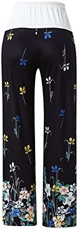 Xiloccer omeенски женски високи половини за влечење харем панталони Најдобри панталони за жени салон пижама каприс панталони печатени