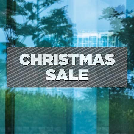 CGSignLab | Божиќ Продажба-Ленти Сива Прозорец Се Држат | 36 x12