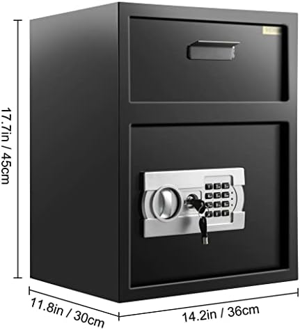 IFQHDD Електронски Безбедно Пари Кутија Дигитални Депозит Слот Со Фиока Тајна Скриени Безбедно Заклучување Код 2 Клучеви Свинче Банка За