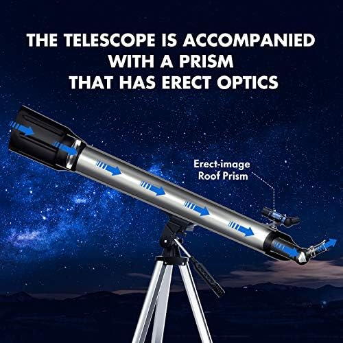 Телескоп аомеки За Возрасни Астрономија Почетници 700мм Фокусна Должина 234х Зголемување Опсег На Патување Рефрактор Телескопи Со Прилагодлив Статив