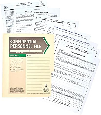 Папка И Форми На Датотеки на Персоналот на вработените, Доверливи, 11.75 х 9.5, 10 Пакет