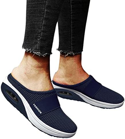 Чевли за перничиња од гоготи, ортопедски одење, случајно со лак поддршка цврст воздух удобност мажи случајно црно лизгање на
