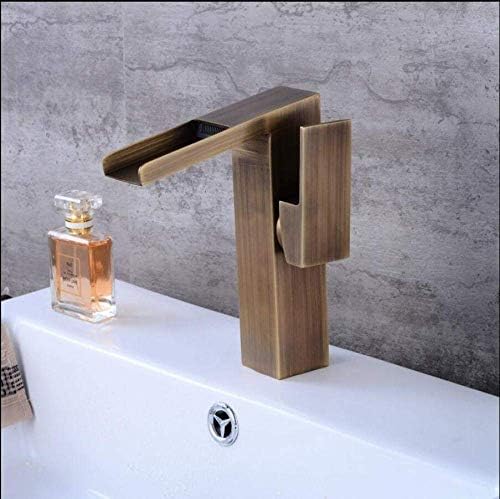 XYYXDD глава за туширање, четкана тапа за водопади во бања/антички топла и ладна месинг за мијалник за миење садови