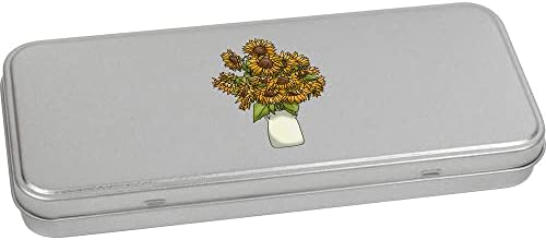 Азиеда „Вазна на сончогледи“ метални канцелариски калај/кутија за складирање