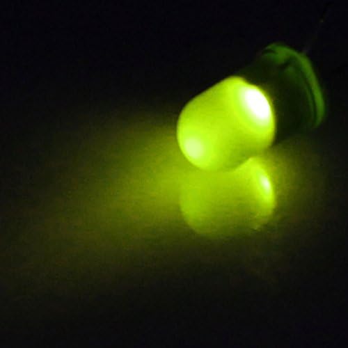 Aexit 50pcs 5мм диоди тркалезна горната жолта зелена емитувачка диода ламба Шотки диоди LED светло