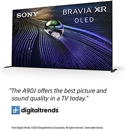 Sony A90J 55 Inch TV: Bravia XR OLED 4K Ultra HD Smart Google TV со Dolby Vision HDR и Alexa Compatibility XR55A90J- 2021 Модел
