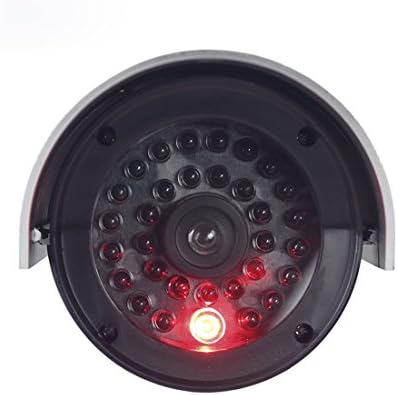 IiVverr Dummy Realistical Looking Camera Red LED Blinking AA Battery Powered Black (Cámara Simulada de Aspecto Realica LED