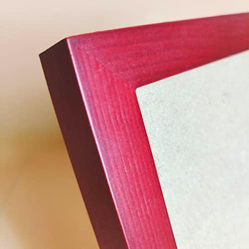 Kele Model 5x7 Рамки за слики црвено цврсто дрво рамка, табела со пластична табла или wallид. Отворање на прозорецот од 4,5х6,5 инчи.