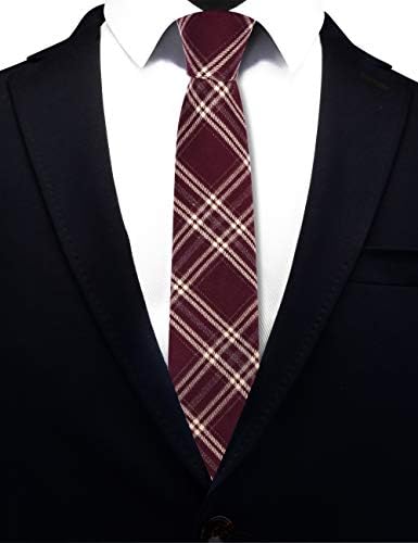 Гуслесон 2,8 （7 см） карирана/шарена вратоврска тартан ткаена TR материјална вратоврска + кутија за подароци