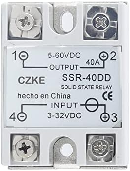 TPUOTI Solid State Relay SSR 10DD 25DD 40DD DC Control DC Бела школка единечна фаза без пластично покритие 3-32V DC влез DC 5-60V