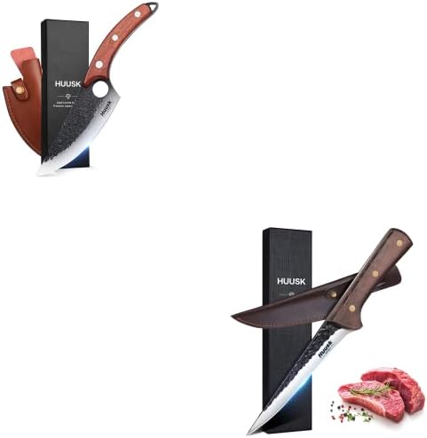 Хуск Викиншки Ножеви Рачно Фалсификуван Пакет Со Нож за Коски за Сечење Месо