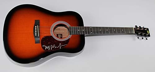 Лудо срце effеф Бриџис Прекрасна потпишана автограмирана Акустична гитара со целосна големина на сончаница
