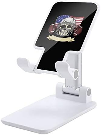 Color Skull USA Football Printed Descroppable Desktop Мобилен телефон Сопствени додатоци за штанд за биро за туристички канцеларии за
