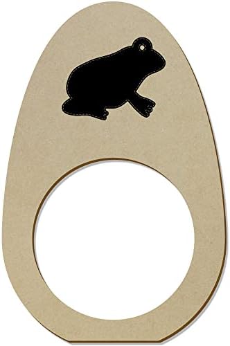 Азиеда 5 x 'зашиена жаба' дрвени прстени/држачи за салфета