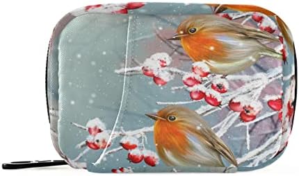 Зимска Божиќна титула Птици пилули кутии за торбички со пилули кутија со патент преносен витамин рибино масло за масло, случај за патничко