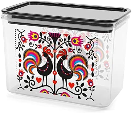 Народни Петли Пластична Кутија За Складирање Контејнери За Складирање Храна Со Капаци Тегла Со Ориз Запечатена Кофа За Организација На Кујната