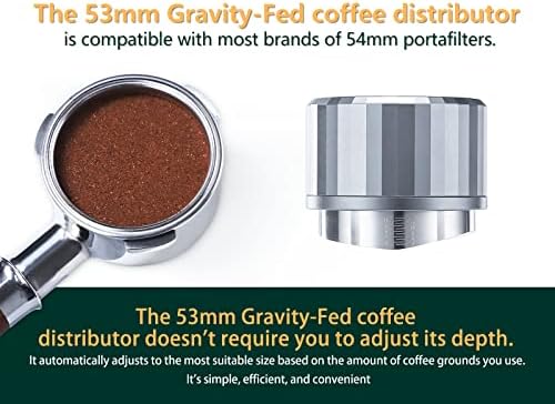 Дистрибутер на кафе BGKD 53mm - Дистрибутер на еспресо со автоматско прилагодување на должината со гравитација - алатка за дистрибуција
