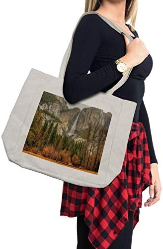 Торба за купување кесичка Амбесон Јосемит, Јосемит паѓа дрвја планински карпа есенски национален парк Калифорнија природа, еколошки