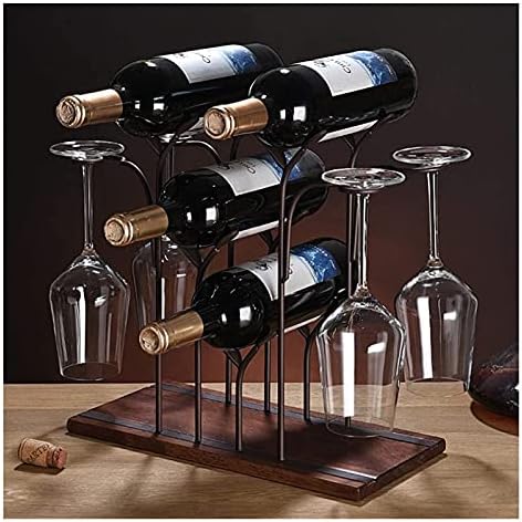 Држач за вино ZCX стилски вино решетка за вино од шумски лисја стои за пиење чаши
