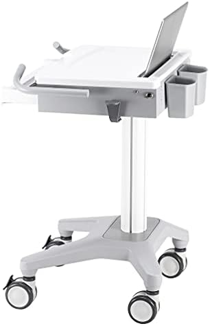 Medicalустар Мед -М200 Медицински мобилен штанд за лаптоп, тастатура и глувче, прилагодлива за висина - Бело