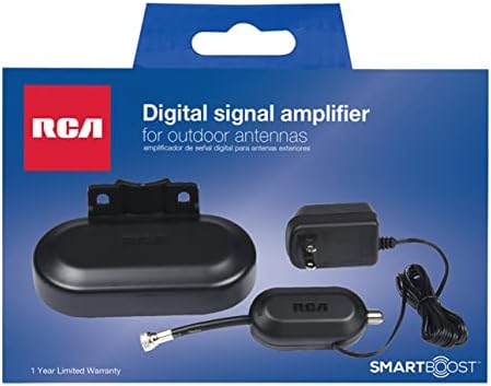 RCA Дигитален Сигнал Засилувач За Надворешни Антени-Екстремно Низок Шум, Uhf/VHF Засилување, Лесна Инсталација Со Внатрешен Инјектор
