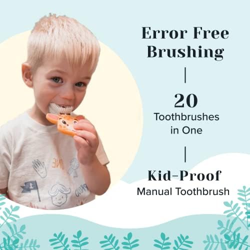 AutoBrush Basic: Детска четка за заби во облик на деца - клинички докажано да четкате 26,6x подобро - мануелна четка за заби за деца со меки