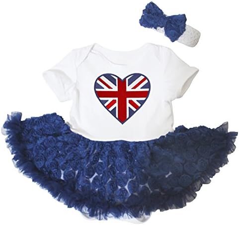 Petitebella Британско срце бебе фустан NB-18M