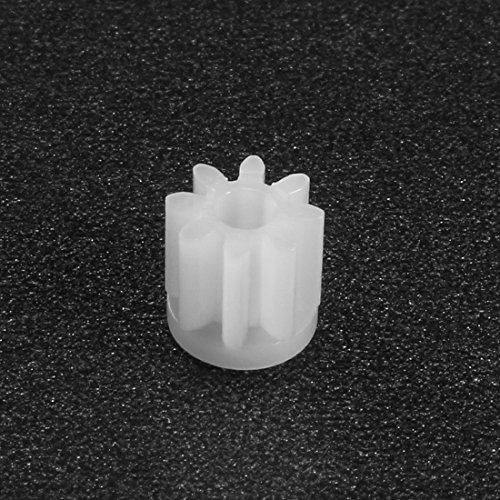 Uxcell 50pcs пластични запчаници 8 заби 082A Намалување на опрема за намалување пластични црви запчаници за RC Robot Motor Robot