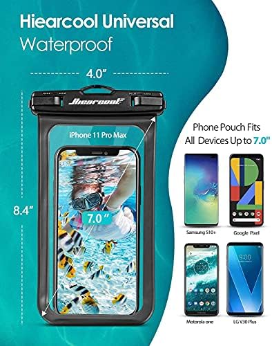 Hiearcool Универзална Водоотпорна Кутија, Водоотпорна Телефонска Торбичка Компатибилна за iPhone 13 12 11 Pro MAX XS Max XR
