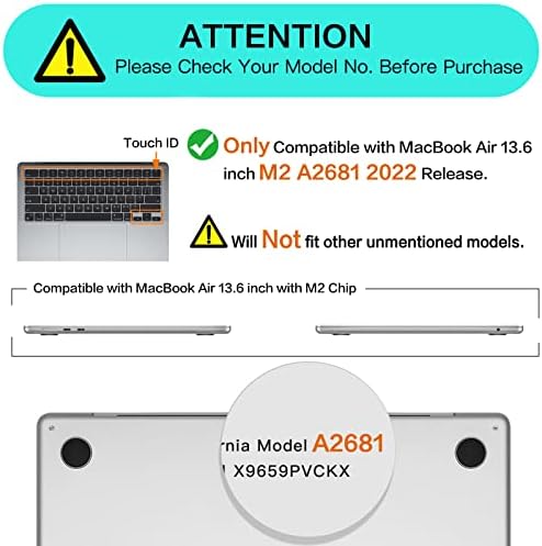 MOSISO Компатибилен Со Macbook Air 13,6 инчен Случај 2022 2023 Ослободување A2681 M2 Чип Со ДОПИР ПРОЕКТ, Пластични Диви Цвеќиња