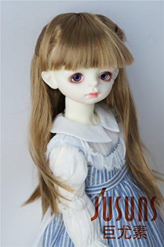 Jusuns JD088 8-9 '' 21-23cm кафеава долга коса со задната плетенка BJD Doll Pigs 1/3 SD Lovesick Doll Додатоци