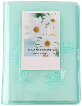 Kimyoaee Фото албум 3 инчи 64 џебови мини цвеќиња со фото-книга за чување филм за Fujifilm instax mini 11 mini liply mini 9 8 8+ 7s 25