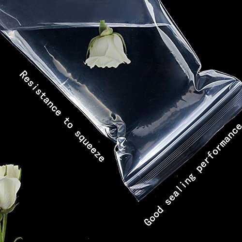 Пластични кеси од 50 парчиња 3,9 ”x 7,5”, транспарентен ziplock ， за мобилна, маска за лице ， слушалки ， накит, задебелена водоотпорна и