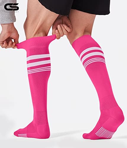 CS Celersport 2/3 парови Фудбалски мекобол чорапи за млади деца, мажи и жени мулти-спортски чорапи
