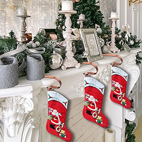 Божиќни носители на порибување метални закачалки за порибување на мантили прилагодливи за висечки зафатни зафаќања на чорапи