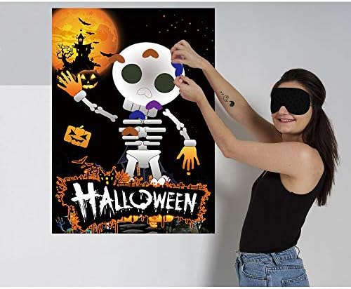 ИНГ носот на натпреварите за забави во скелетот Голем постер за скелети за Ноќта на вештерките за детски украси за Ноќта на вештерките